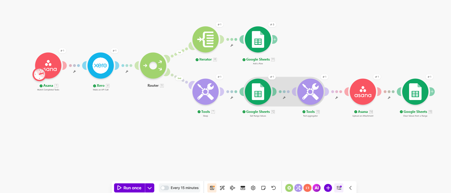 Export Account Transactions from Xero workflow